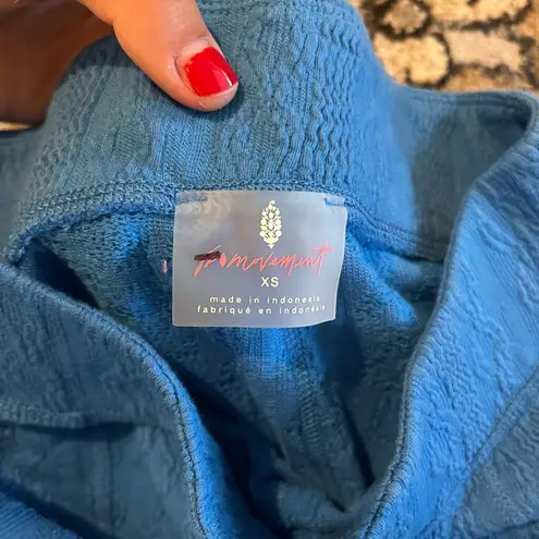 Free People  Movement Break A Sweat Cloud Burst Blue Pants