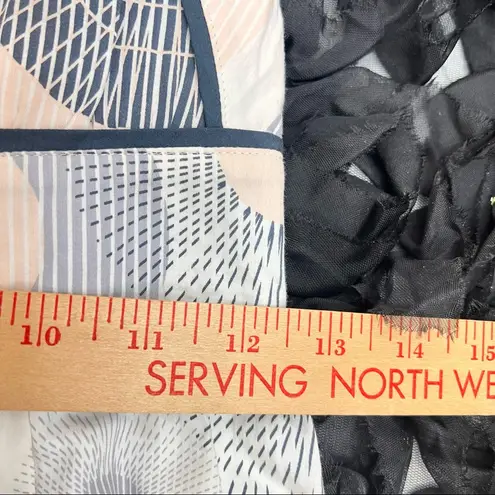 Gentle Fawn Anthropologie Geometric Print Midi Sz S Milkmaid Dress Sundress EUC