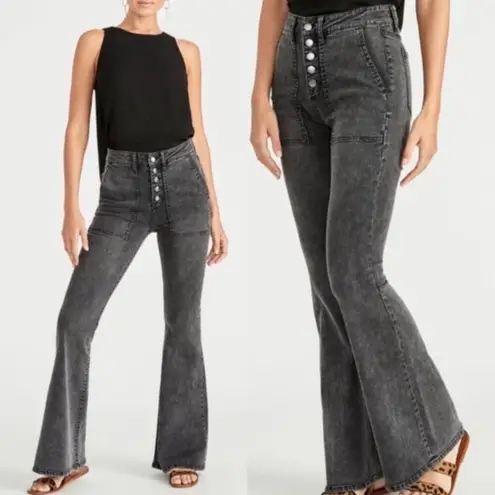 Rachel Roy Harp High-Rise Jeans, Dark Wash Wide Leg Denim Size 29 New w/Tag