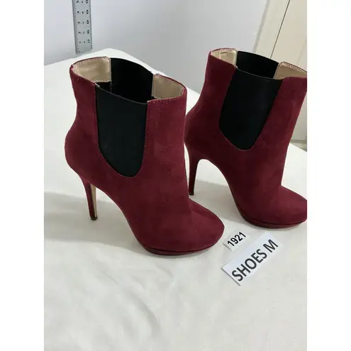 Michael Antonio Womans M By Maroon Pull On Platform Ankle Boots 8.5