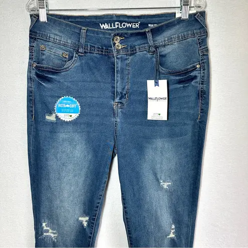 Wallflower Ultra Fit Blue Jeans Women's 14W Regular Distressed Soft New