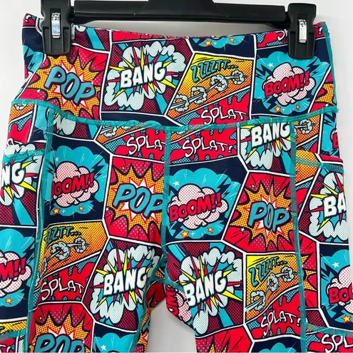 Constantly varied gear leggings boom pop comic book all over print size … Blue