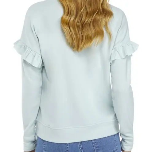 cupio  Women’s Blue Ruffle Sleeve Pullover Sweater(S) NWT (B004)