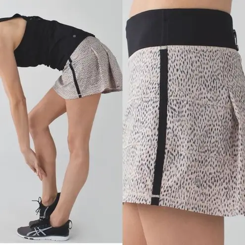 Lululemon  Pace Rival Skirt II Dottie Dash Grain Black / Black Women’s 4