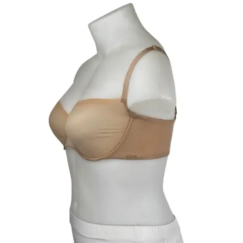SKIMS No Show Unlined Balconette Tan Adjustable Underwire Push Up Bra Top 36D