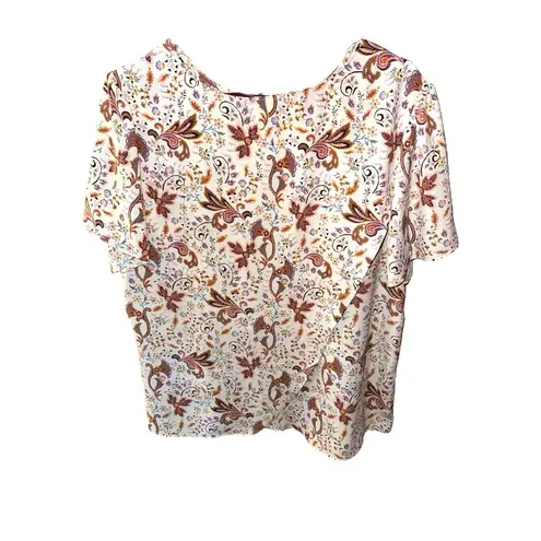 Nine Britton  Floral Blouse With Split Back XL