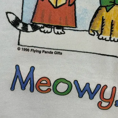 Hanes  Heavyweight Vintage 1996 Flying Panda Gifts Meowy Christmas Casual Shirt