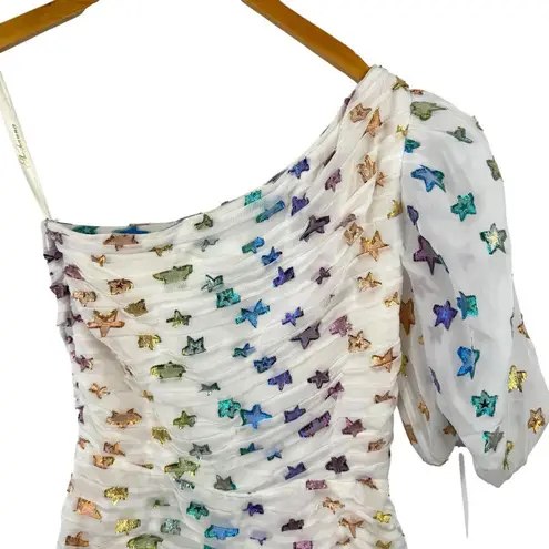 Shoshanna NWT Star Ronnie Ruched Puff-Sleeve Mini Dress Size 2 Cocktail Party