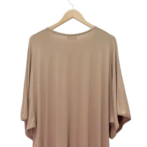 Dwell & Slumber House Dress Size M/L Tan Neutral Gold Snap Caftan Lounge Nursing Size L