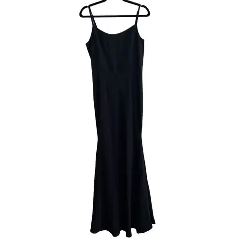 Dress the Population Jodi V Back Trumpet Hem Maxi Gown Black