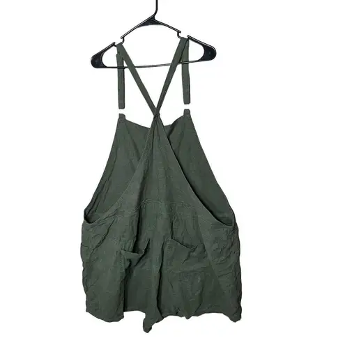 Torrid  Green Linen Blend Short-all Romper Size 3