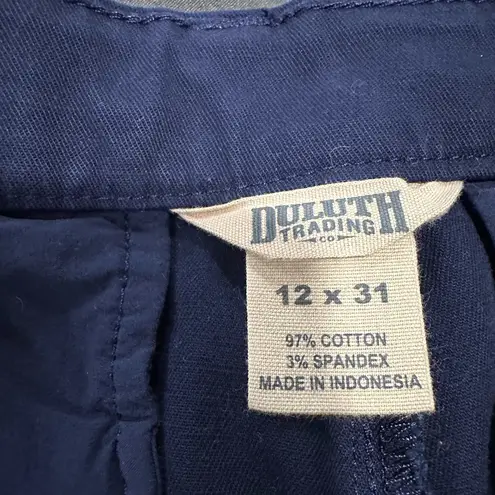 Duluth Trading Co Pants Womens 12 x 29 Navy Blue Classic Straight Leg Workwear.