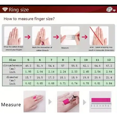 Shiny Zirconia Inlaid Ring Exquisite Flower Design Finger Ring Boho retro size 5 Pink