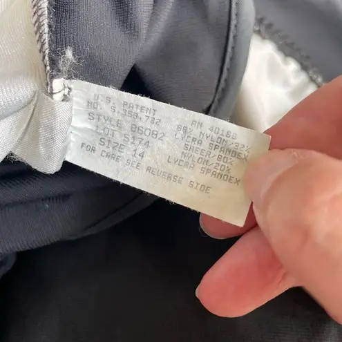 MiracleSuit Vintage 90s Black One Piece Swimsuit Union Label 14