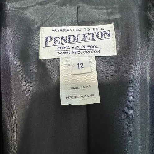 Pendleton 100% Virgin Wool Blazer – Size 12 – Made in USA Black