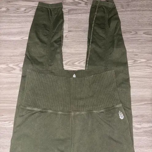 Free People Movement Dark Green “Good Karma” Workout Set