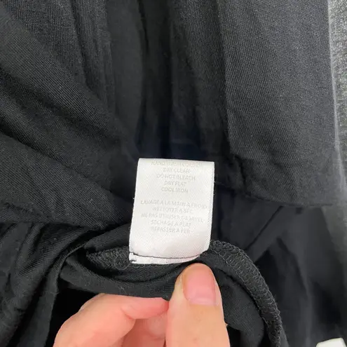 Haute Hippie XS Black Mixed Media Modal 3/4 Dolman Sleeve Blouse Top