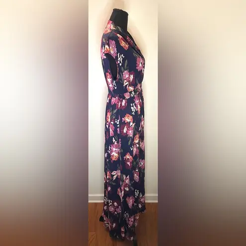 Isabel Maternity - Rayon Cap Sleeve Maxi Floral Dresses for Women Size L