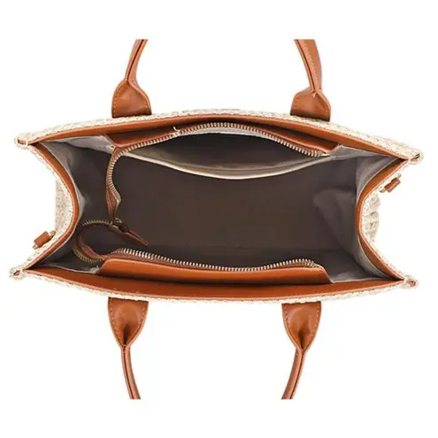 David Jones David Jones Square Woven Tote Handbag