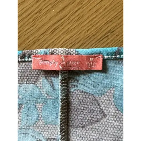 Simply Aster by Firmiana Size1X Tunic Sleeveless Top Stretch Athletic Athleisure Blue Size 1X