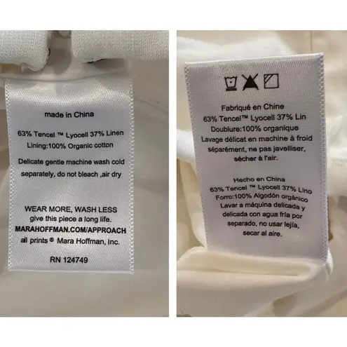 Mara Hoffman NWT Ivory Leonara Dress Size 2