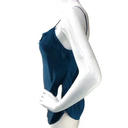 Cinq à Sept Cinq a Sept 5 a 7 Womens Size M Marta Silk Cowlneck Cami Top Blue Satin Slip