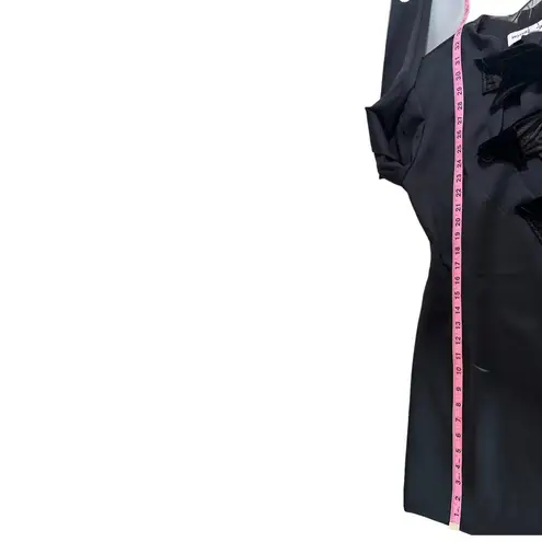 Mother of All Deville Cut Out Velvet Bow Blazer Power Suit Dress Black Medium