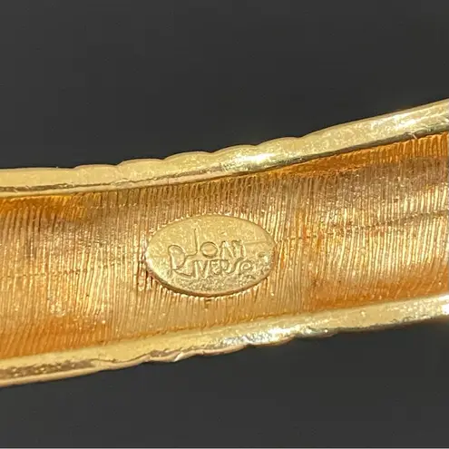 Joan Rivers Retired Wine Red Enamel Pave Rhinestone Goldplated Hinged Bracelet
‘