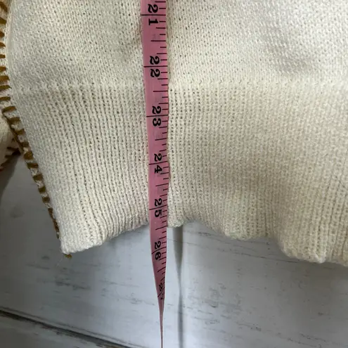 Bibi Cream Crew Neck Pullover Knit Sweater Size Medium