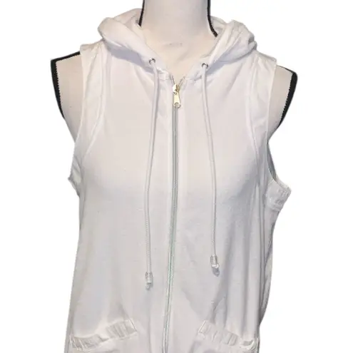 White Sleeveless Zip