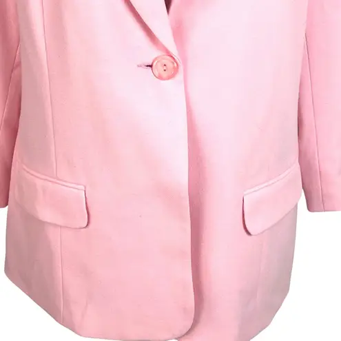 Sag Harbor Vintage 90s Classic Soft Pink Oversized Washable Blazer Size 14 Feminine Lined
