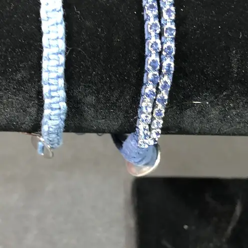 American Eagle Pair of Rope Cord Rhinestone Bracelet Blue  Outfitters AEO