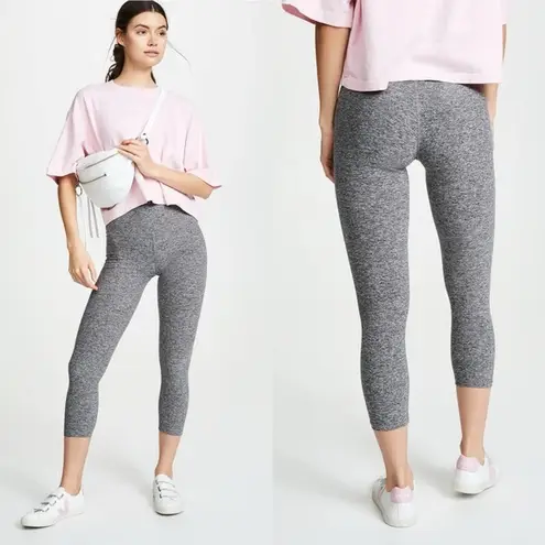 Beyond Yoga Spacedye Walk And Talk High Waisted Capri Legging Black Gray Size S