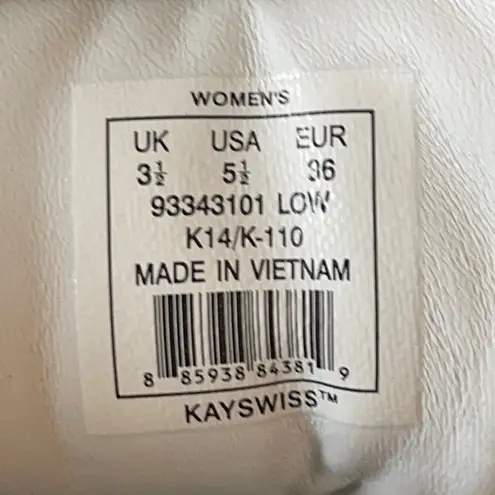K-Swiss Women’s Classic Low Profile Trainers Size 5.5