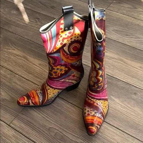 Nomad  Yippy rain boots Turquoise Monet color