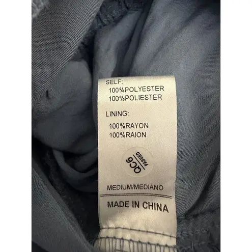 Style Rack Mini Blue Dress Ruched Size Medium Long Sleeve V Neck