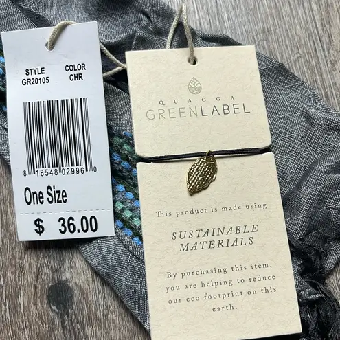 Eco Friendly Scarf + bracelet Gray