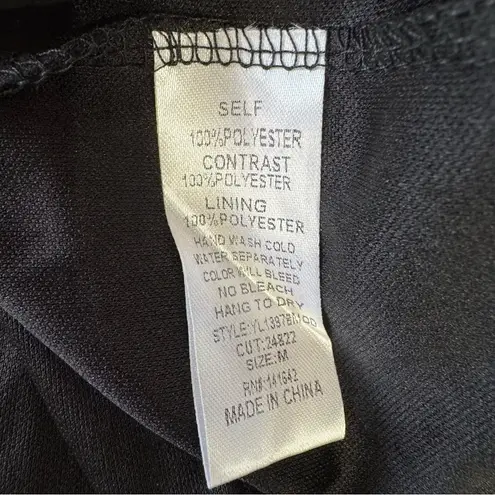 YA Los Angeles Black Strapless Maxi Dress Ruffled Bust Lined Sheer Skirt by S-M