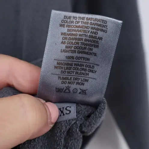 American Giant Women's Relaxed French Terry Crew Made In USA Size XS Gray