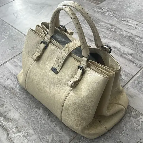 Bottega Veneta Roma Triple-Compartment Pebbled Leather Tote Bag, Retail $3,450