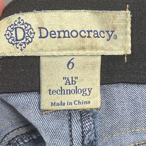 Democracy AB Womens SIZE 6 MID RISE DARK WASH Skinny BLUE DENIM JEANS STRETCH