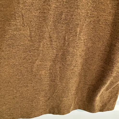 Clara Sun Woo V Neck Tunic Top Mustard Yellow Black Heather Size S