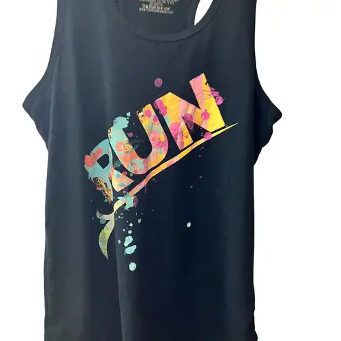 Chin Up Apparel Chin Up Women's Athletic Sporty Sleeveless Racerback Graphic Tank Sz S