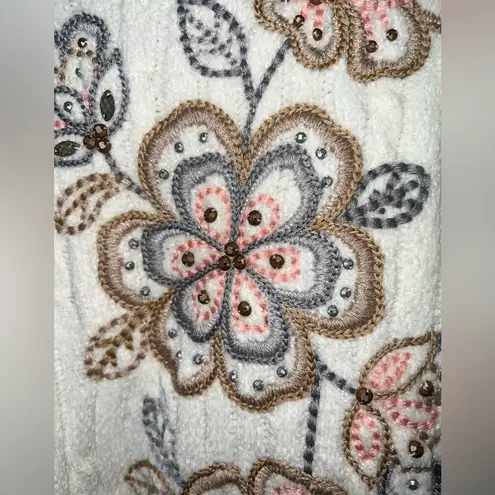 New With Tags Alfred Dunner Glacier Lake Embellished Chenille Sweater XL