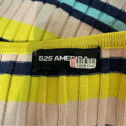 525 America Pink Snap Rib Dress Midi Yellow Size Medium