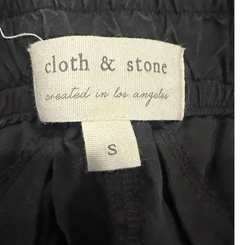 Anthropologie  Cloth + Stone Black Boho Coastal Chambray Cargo Jogger Pants Small - Image 9