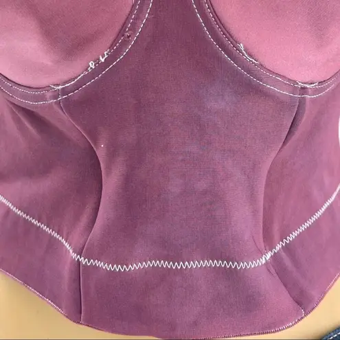 Cupid 40C American VINTAGE 90s Purple Hand Dyed Elastic Pullover Bustier Size undefined