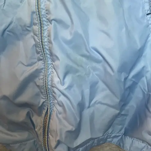 ZeroXposur Vintage Reversible Blue and Gray Windbreaker Cotton Hoodie