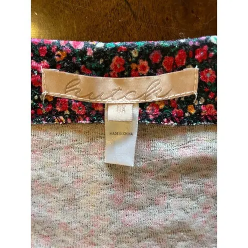 Hutch Anthropologie Pink Ditsy Floral Print V Neck Fit And Flare Dress Size OX