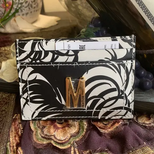 Moschino Authentic Leather Logo card case